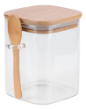 Imagen de Tarro De Almacenamiento en vidrio, Cuchara Madera, Recipiente
